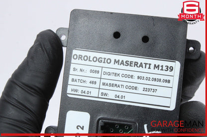 03-08 Maserati Quattroporte M139 Center Dashboard Analog Clock 223737 OEM