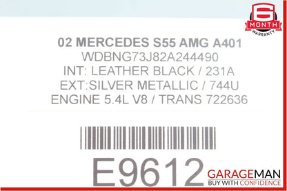 00-02 Mercedes W220 S55 AMG S430 Anti Theft Alarm Signal Control Module Unit OEM