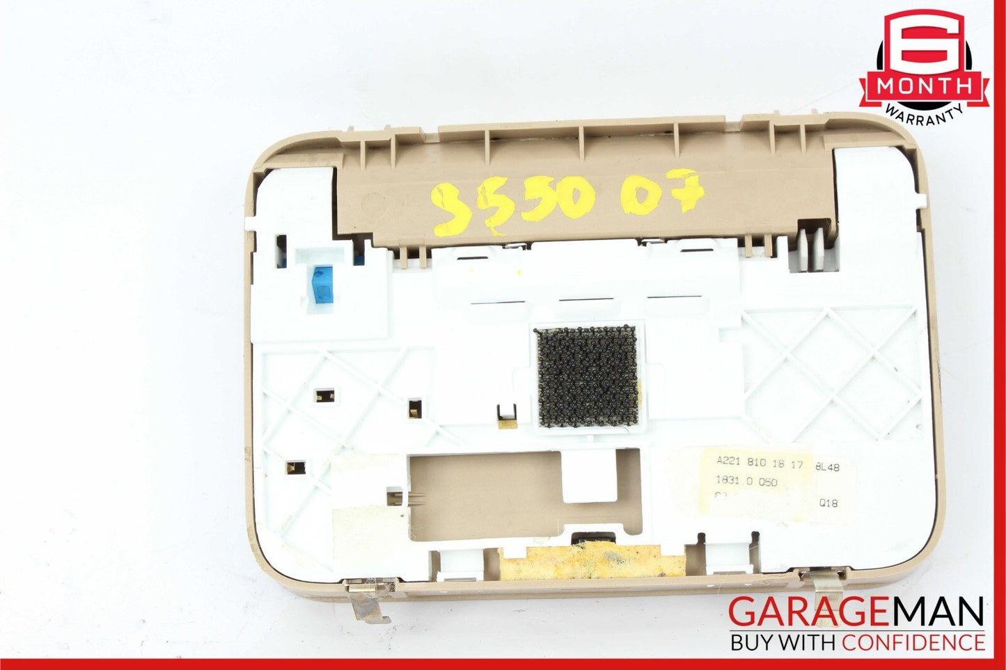 07-13 Mercedes W221 S550 S450 Rear Left / Right Overhead Vanity Mirror Brown OEM