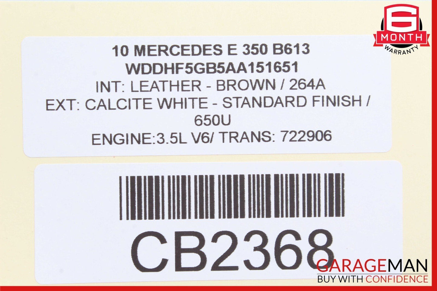 Mercedes W212 E350 CL550 CLS550 GL63 S63 AMG Windshield Night Vision Camera OEM