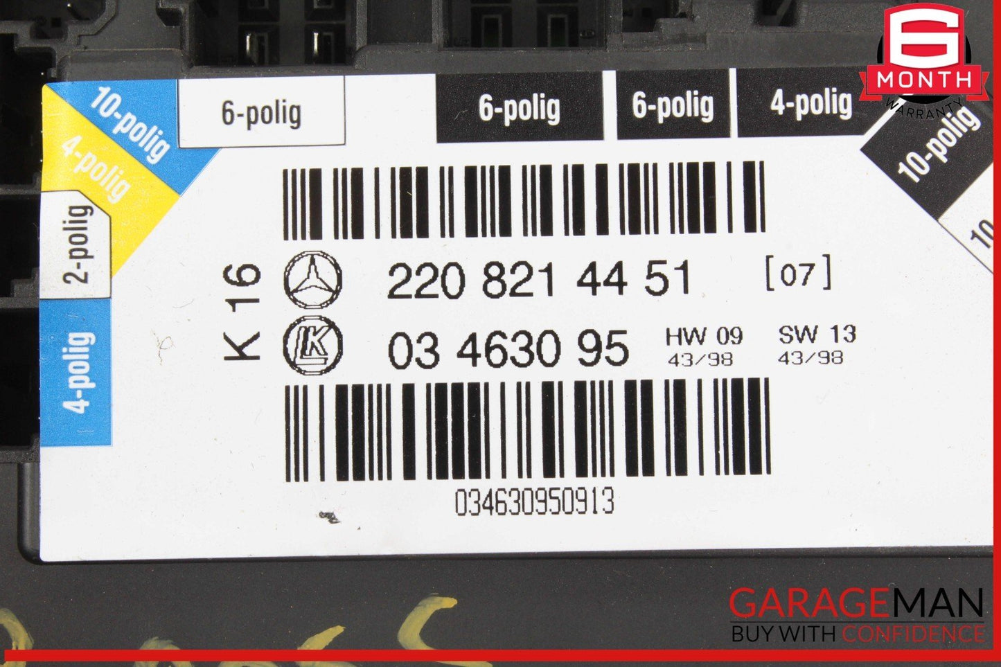 00-06 Mercedes W220 S500 S55 AMG Rear Right Passenger Seat Control Switch OEM