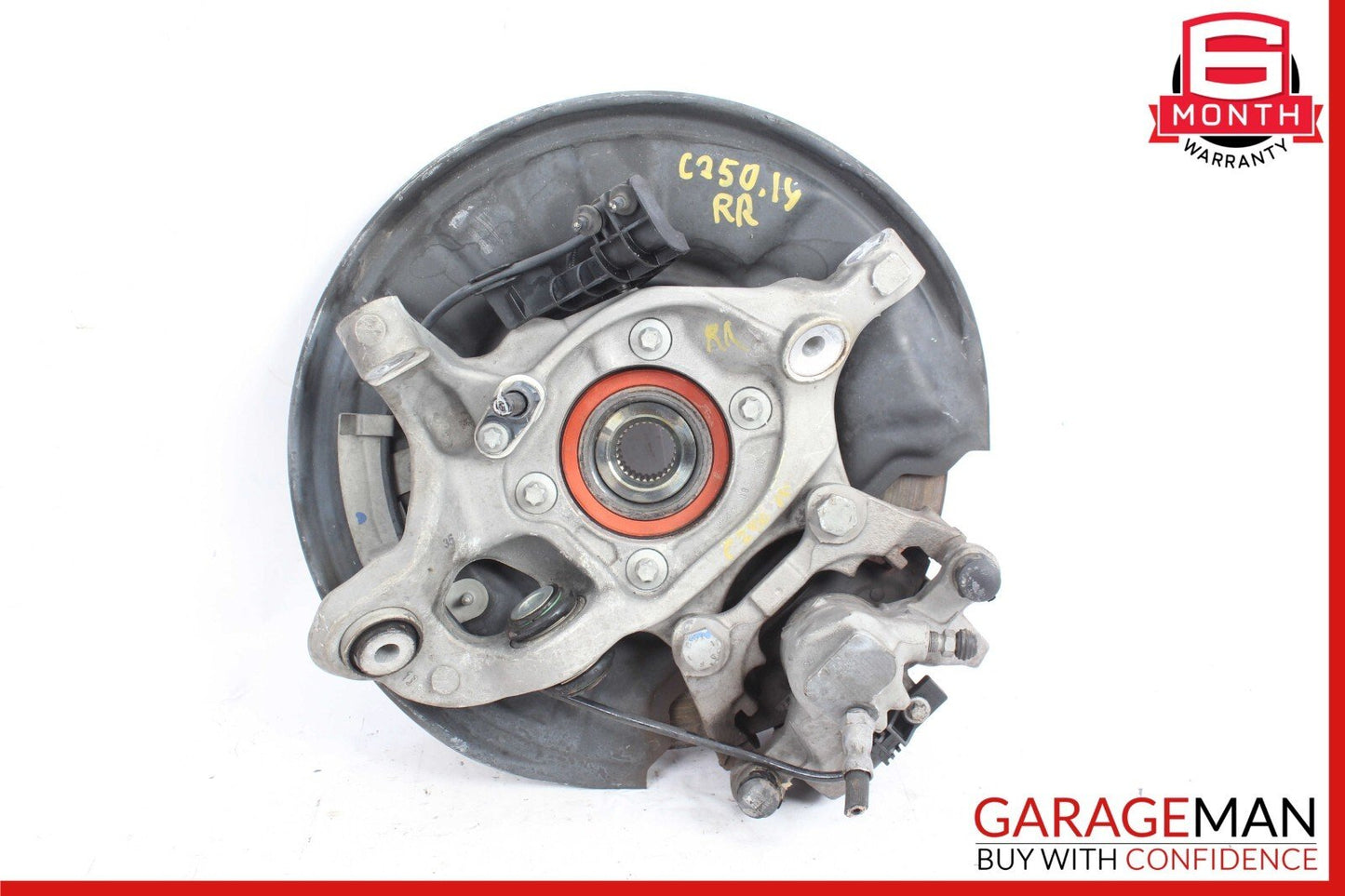 08-15 Mercedes W204 C250 Rear Right Spindle Knuckle Hub Bearing w/ Brake Rotor