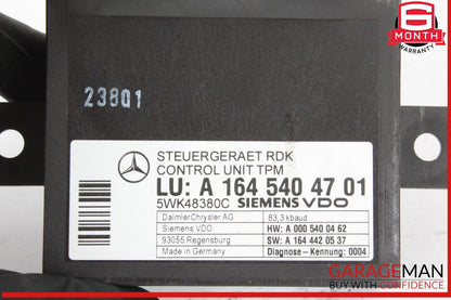 06-13 Mercedes W251 R350 4MATIC TPMS Tire Pressure Control 1645404701 OEM