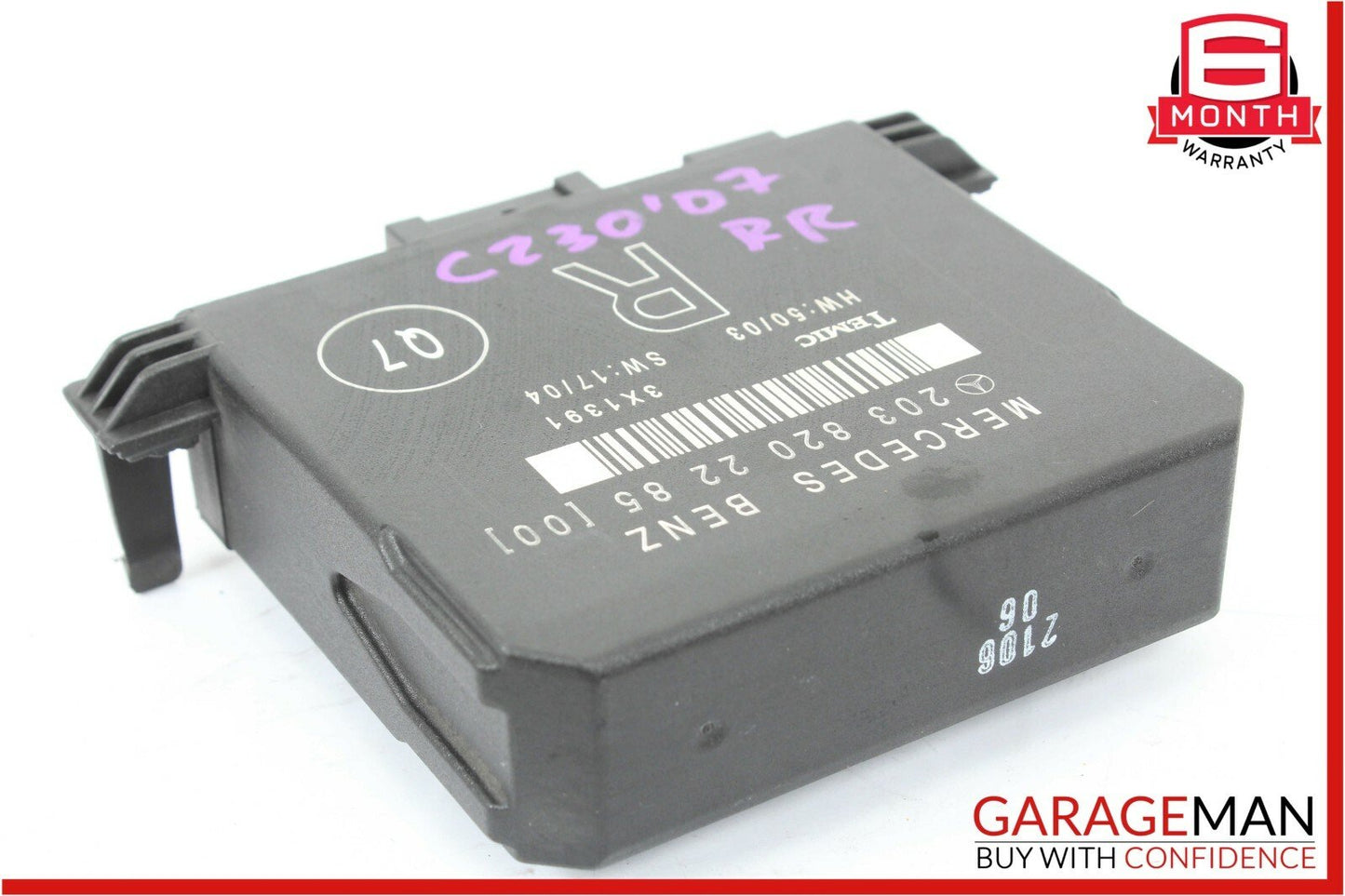 01-07 Mercedes W203 C230 C320 Rear Right Side Door Computer Control Module OEM