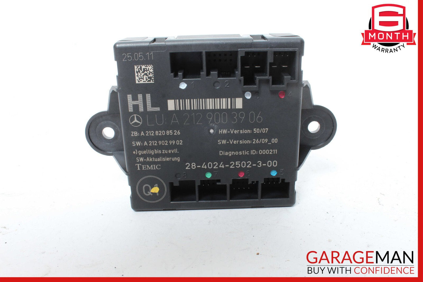 08-18 Mercedes W204 C250 C300 CLS550 Rear Left Side Door Control Module OEM