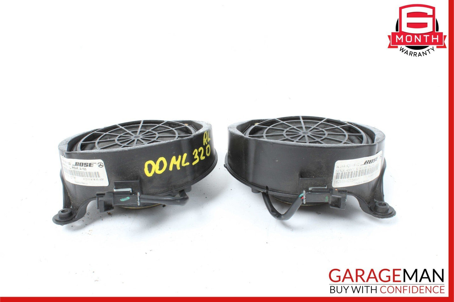 00-05 Mercedes W163 ML320 Rear Right & Left Side Door Audio Speakers Set OEM