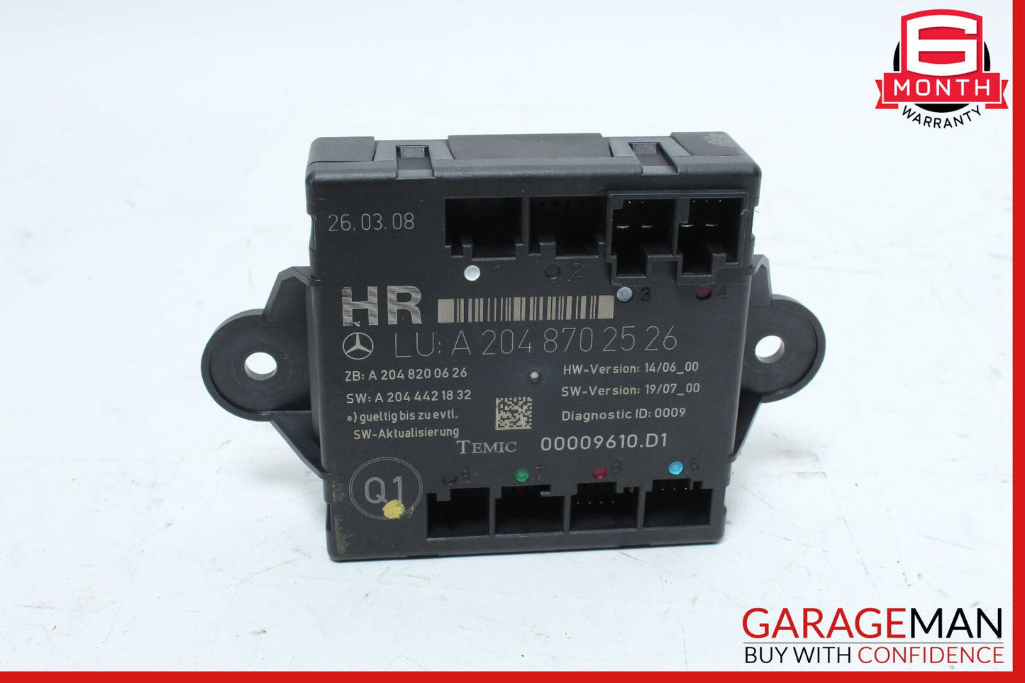 08-14 Mercedes W204 C350 C300 Rear Right Side Door Control Module 2048702526 OEM