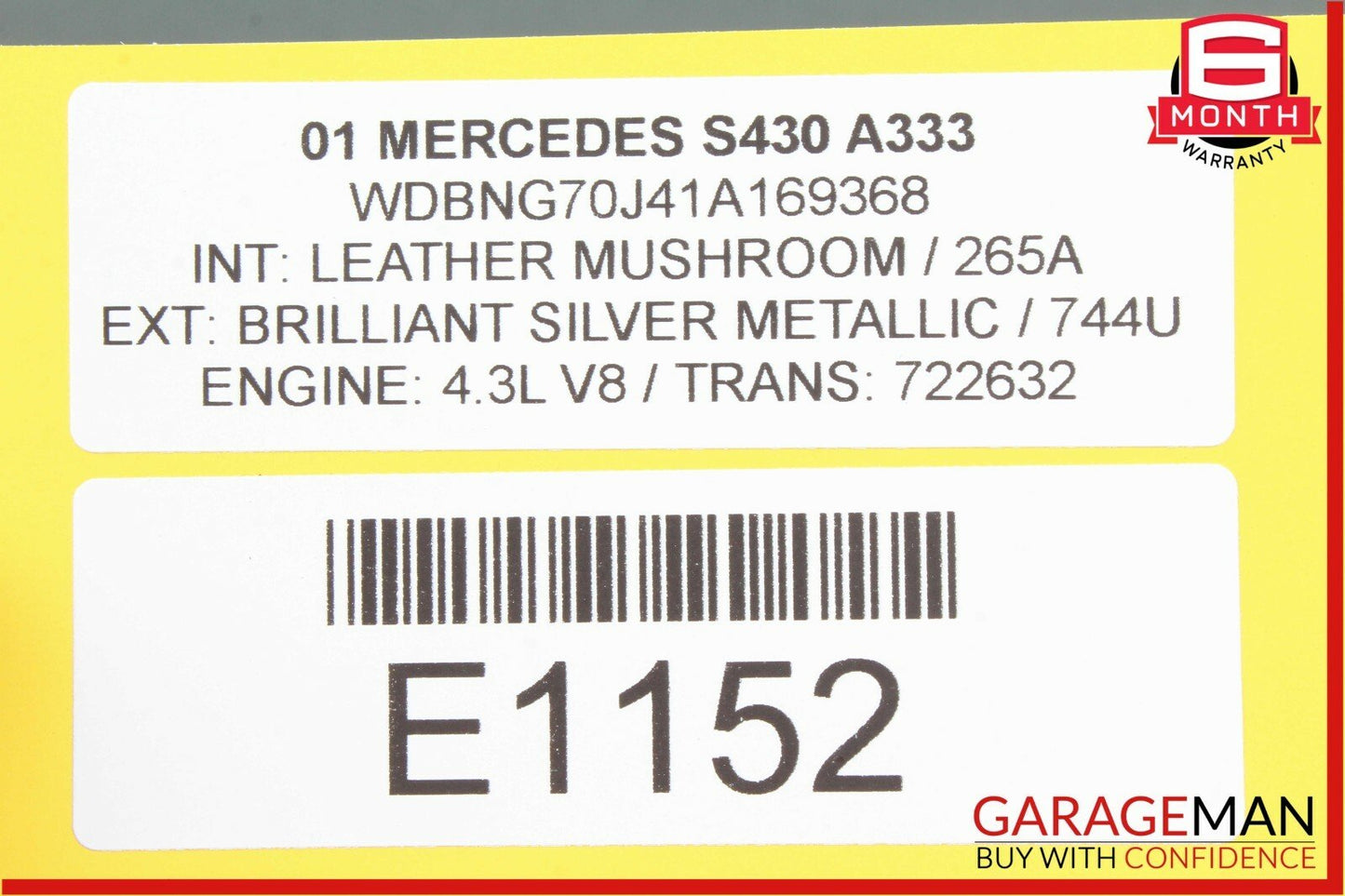 00-02 Mercedes W220 S430 S600 Anti Theft Alarm Signal Control Module Unit OEM