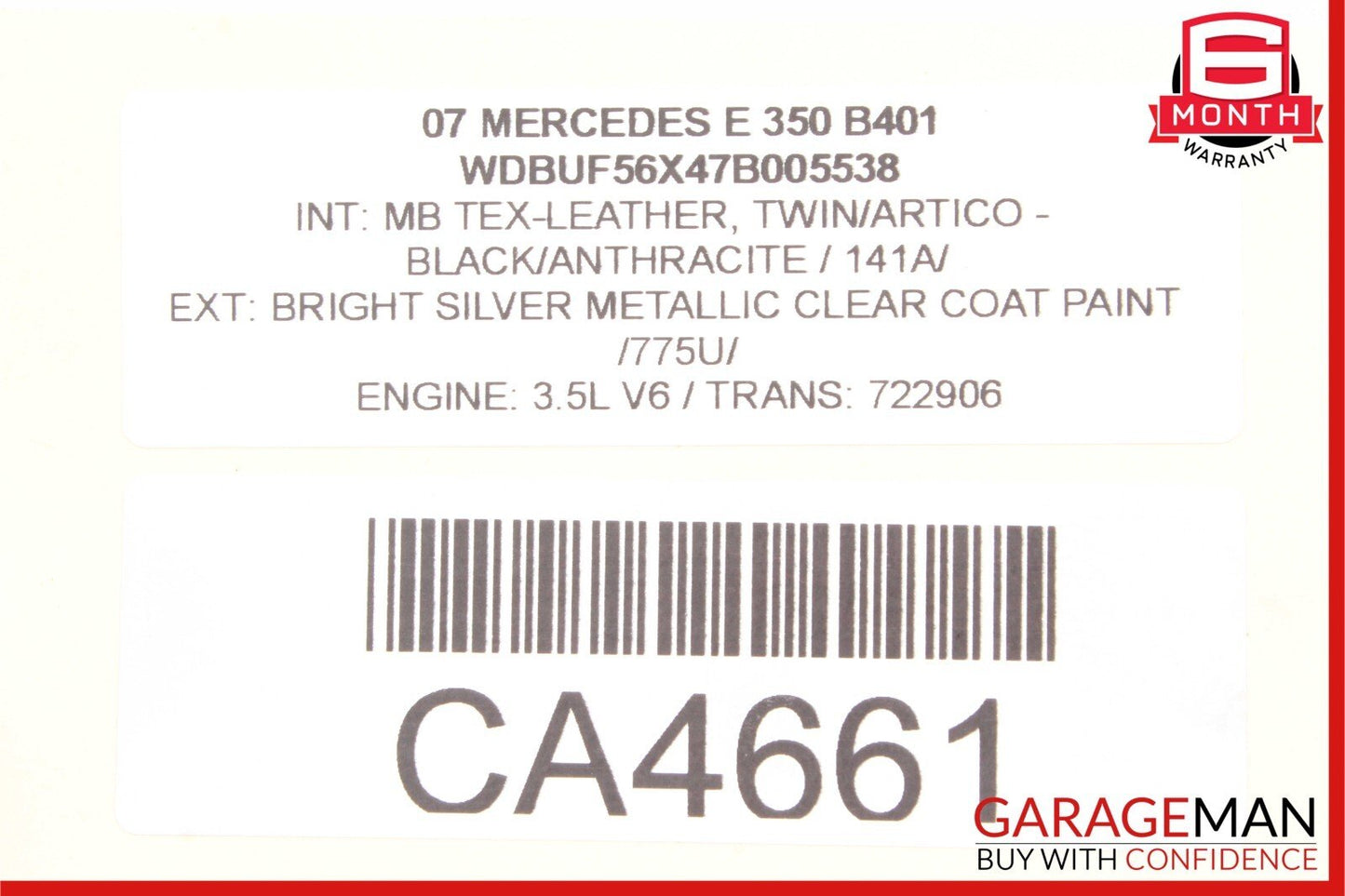 06-11 Mercedes W211 E350 E550 Rear Right / Left Door Keyless Go Control Module