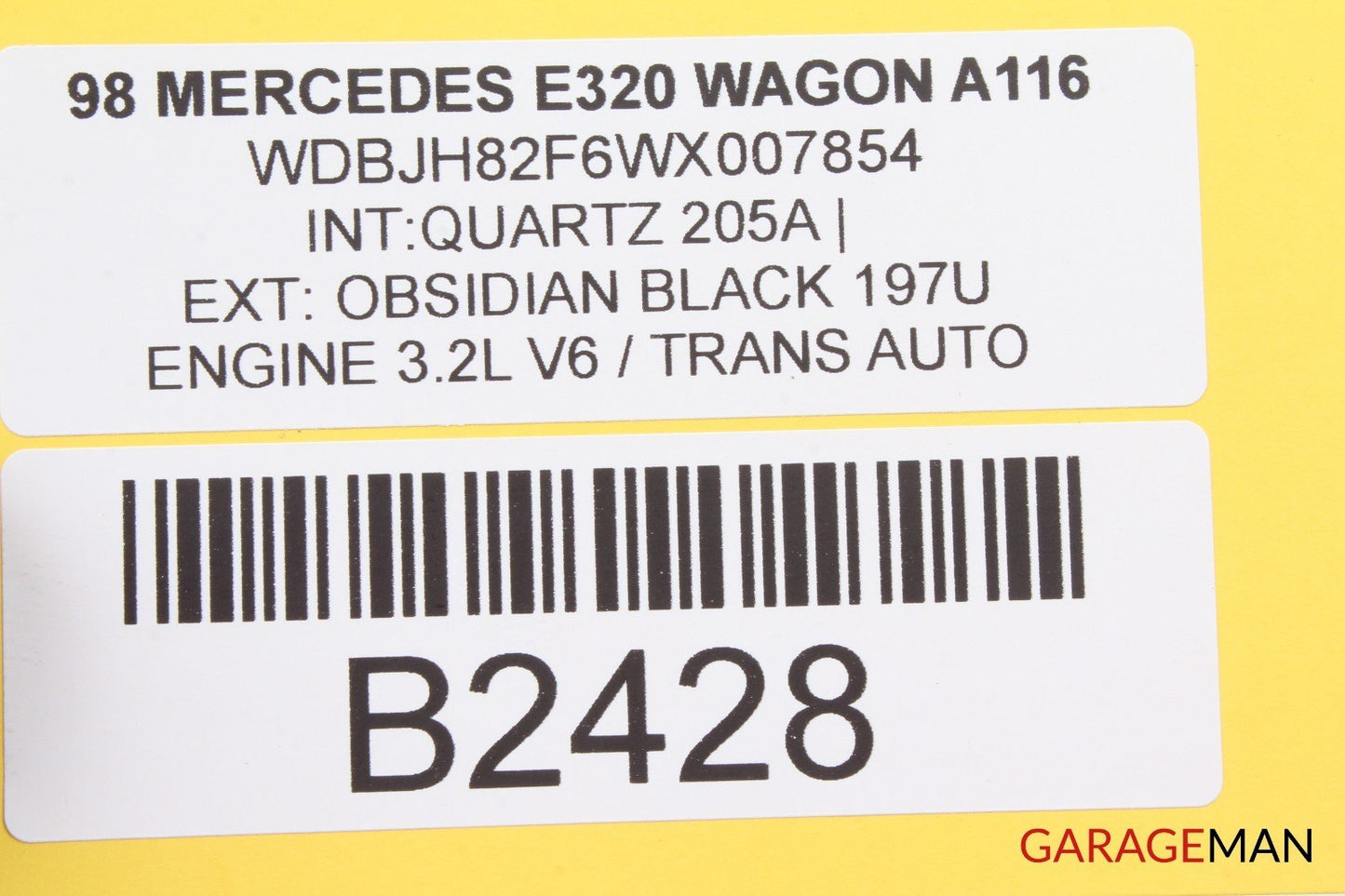 98-02 MERCEDES W210 E320 REAR LEFT HEADLIGHT CONTROL MODULE 2108206126 A116 OEM