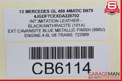 13-19 Mercedes X166 GL450 GLS550 Rear Relay Fuse Box SAM Module 1669003408 OEM
