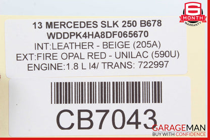 08-20 Mercedes R172 SLK250 E350 C250 Front Right Side Seat Control Module OEM