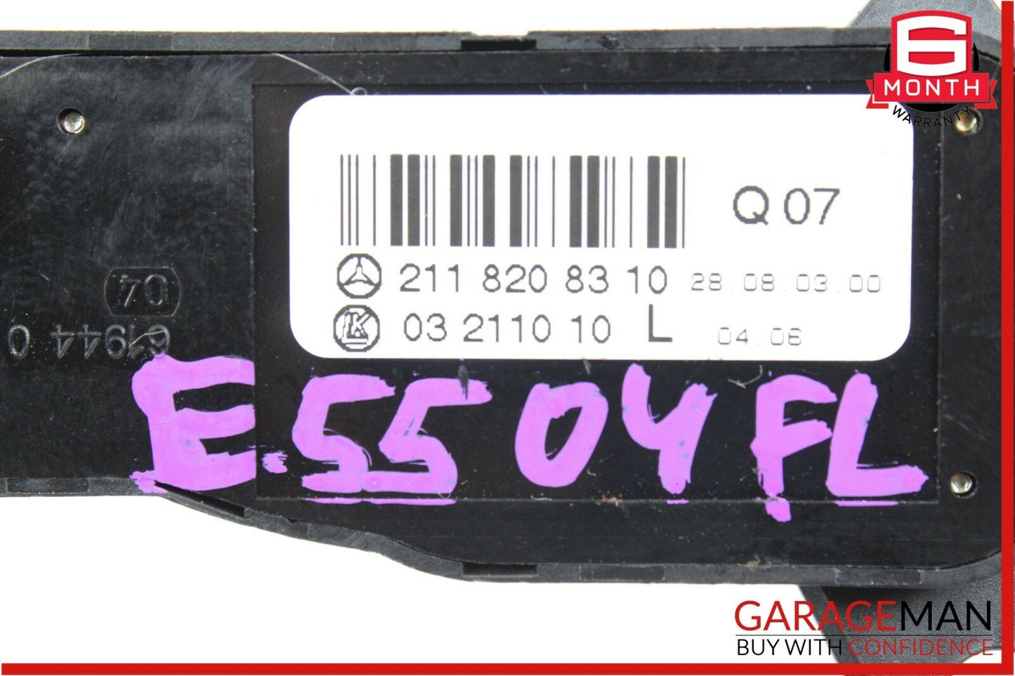 03-11 Mercedes E55 AMG CLS500 Front Left Side Mirror Control Switch Module OEM
