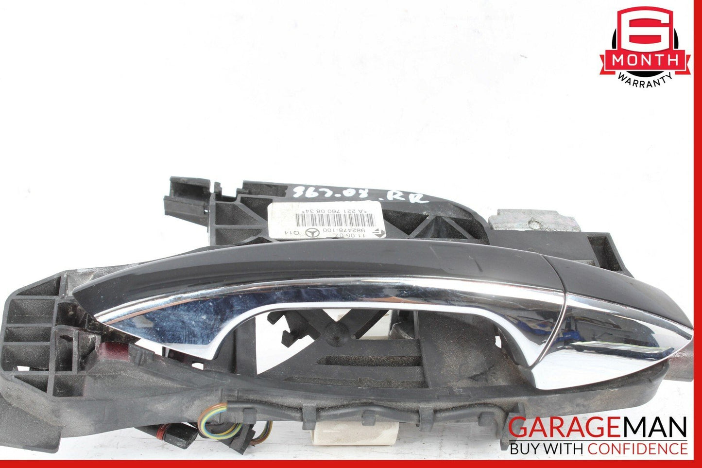 07-13 Mercedes W221 S550 Rear Right Exterior Door Handle Keyless Go Black OEM
