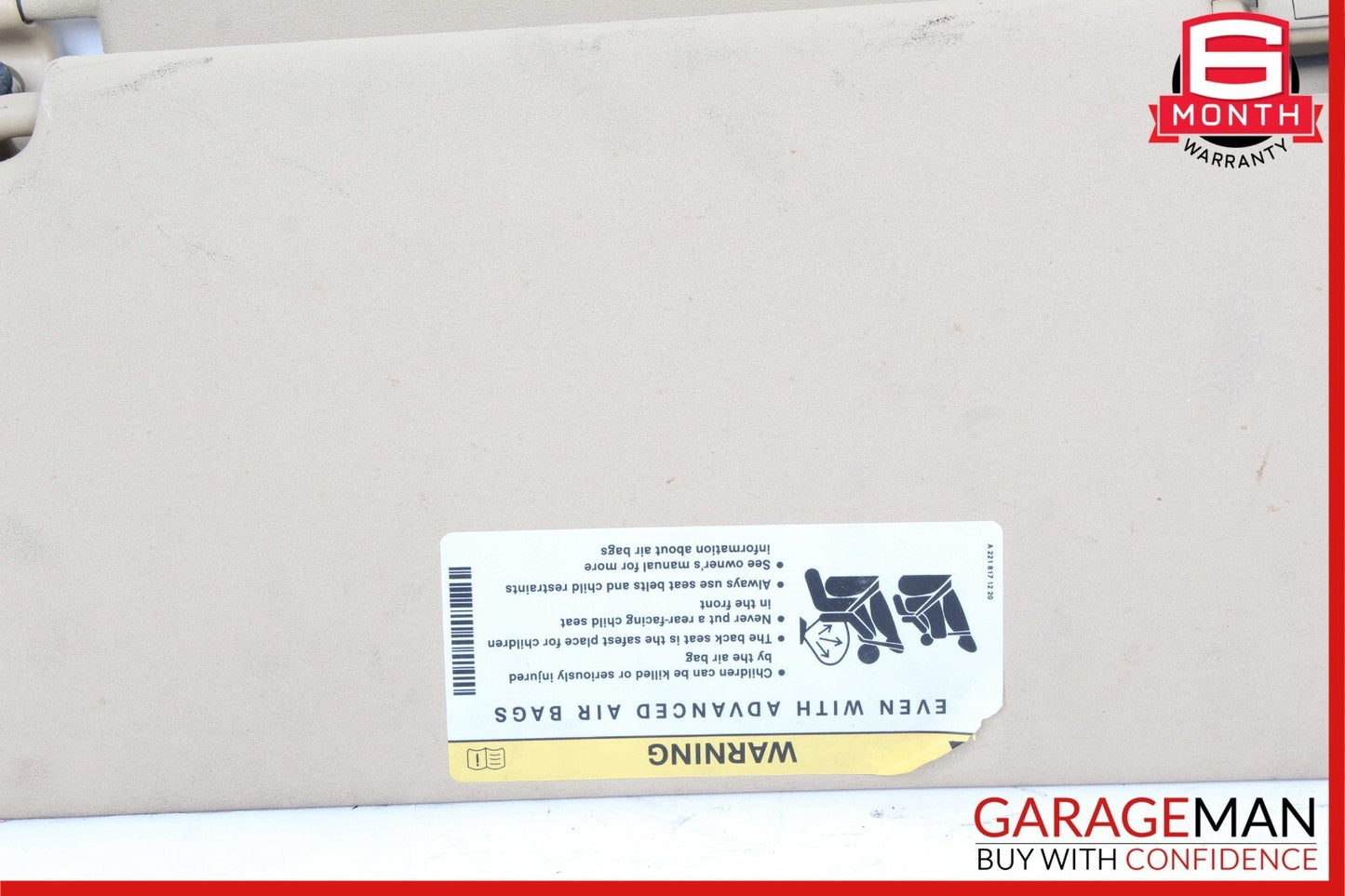 07-12 Mercedes X164 GL450 ML320 Front Right Side Sunvisor Sun Visor Shade OEM