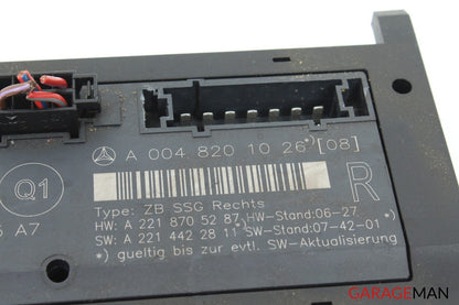 07-13 Mercedes W221 S550 Front Right Passenger Side Door Control Module A128 OEM