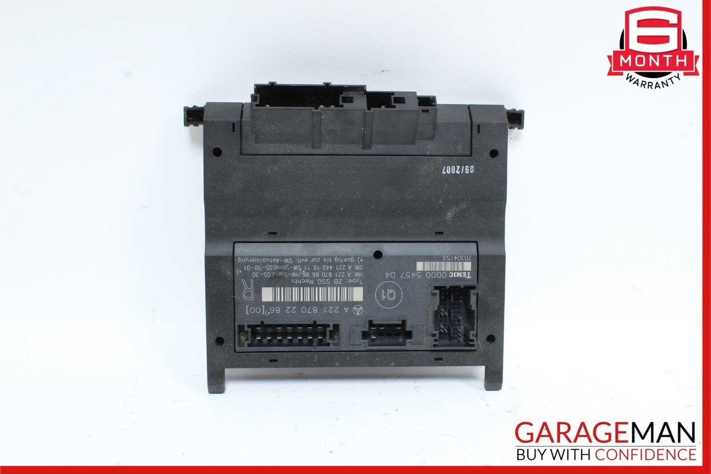 07-09 Mercedes W221 S550 Front Right Passenger Side Under Seat Control Module