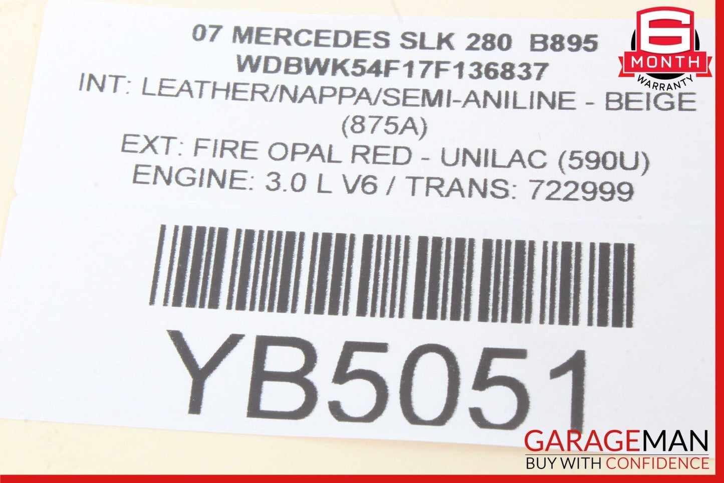 03-11 Mercedes R171 SLK280 Seat Control Module Front Right 2118700726 OEM