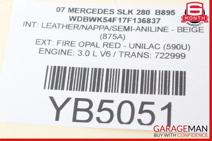 03-11 Mercedes R171 SLK280 Seat Control Module Front Right 2118700726 OEM