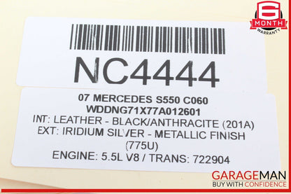 07-14 Mercedes W221 S550 CL550 Left Side Dashboard AC A/C Air Vent Black OEM
