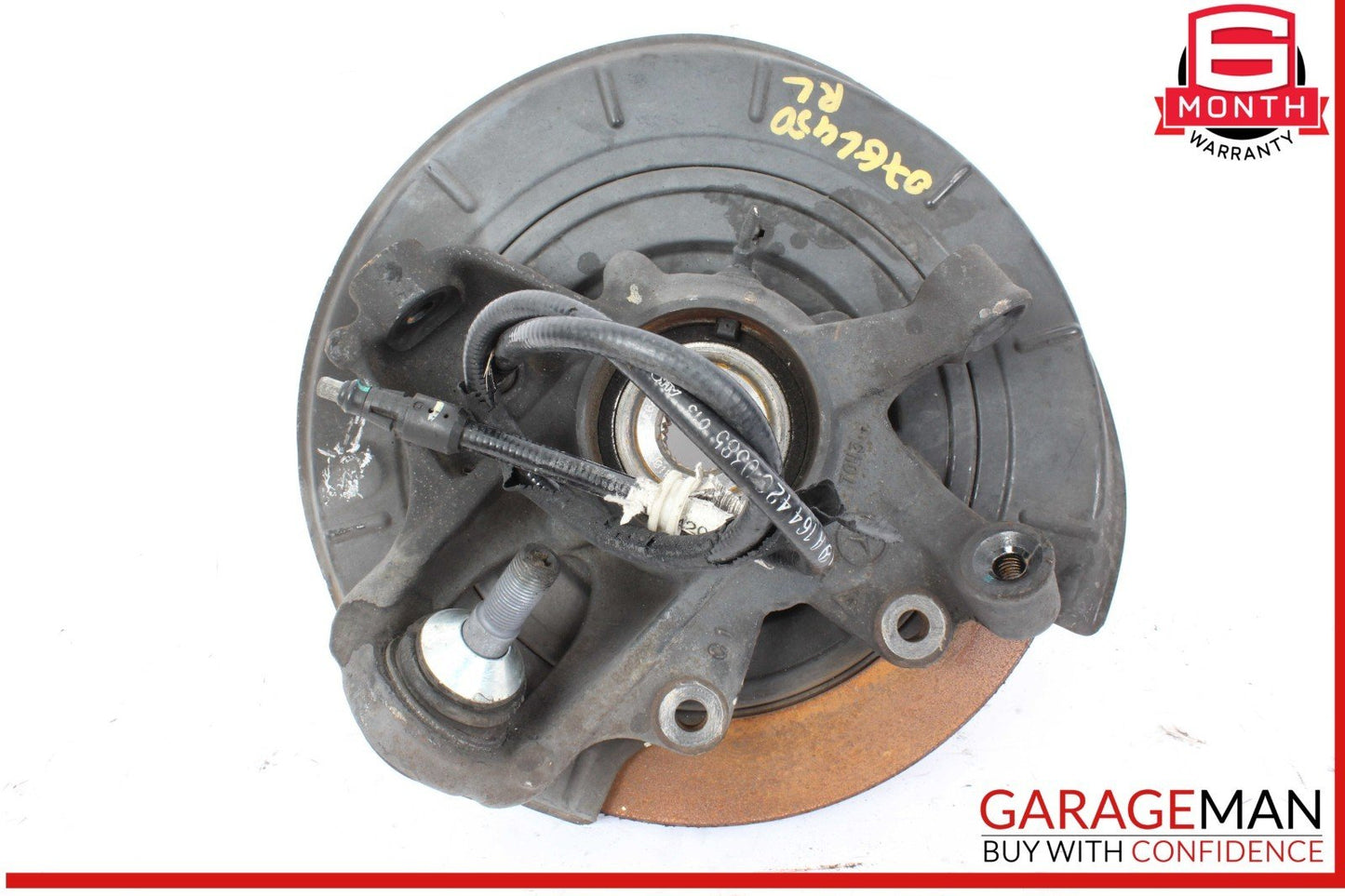 06-12 Mercedes X164 GL450 4MATIC Rear Left Side Spindle Knuckle w/ Rotor Disc