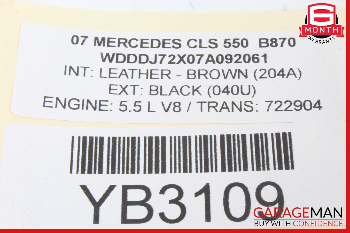 06-11 Mercedes W219 CLS550 CLS500 Front Right Door Control Module 2198200726 OEM