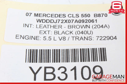 06-11 Mercedes W219 CLS550 CLS500 Front Right Door Control Module 2198200726 OEM