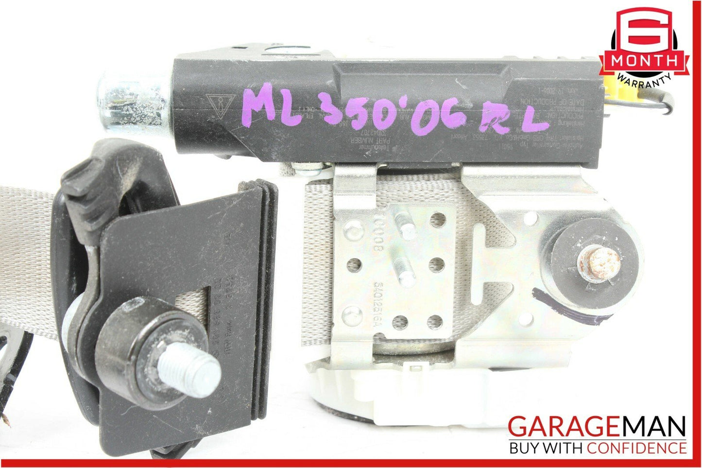 06-09 Mercedes ML350 GL450 Third 3rd Row Rear Left Seat Belt Seatbelt Retractor