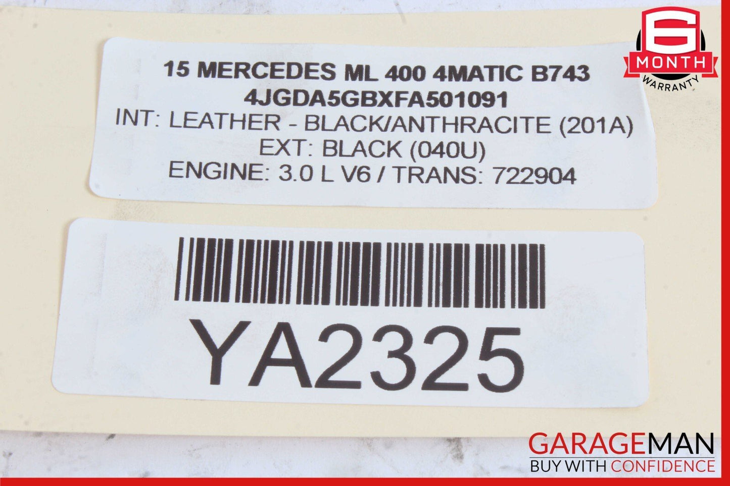 12-19 Mercedes W166 ML400 GL550 Rear Right Side Upper Camber Control Arm OEM