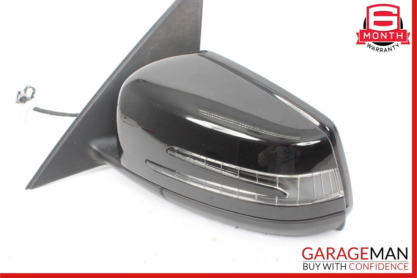 12-14 Mercedes W204 C300 Front Left Side Mirror Door Rear View Glass Black OEM
