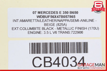 03-11 Mercedes W211 R350 CLS550 Sirius Satellite Radio Receiver Module Unit OEM