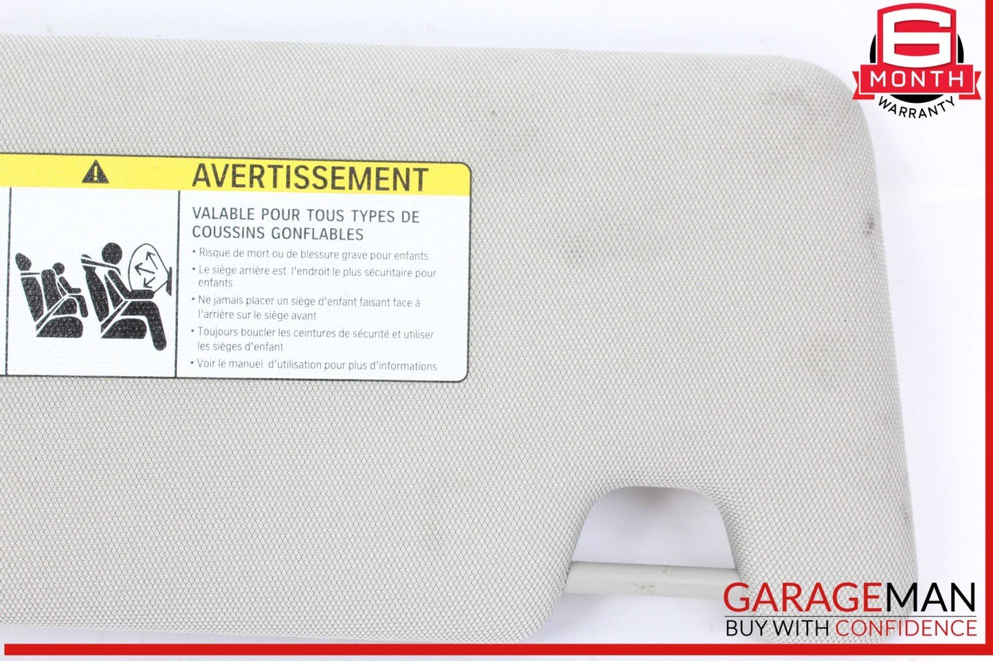 14-21 BMW i3 I01 Hybrid Front Left Driver Side Sun Visor Sunvisor Gray OEM