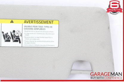 14-21 BMW i3 I01 Hybrid Front Left Driver Side Sun Visor Sunvisor Gray OEM