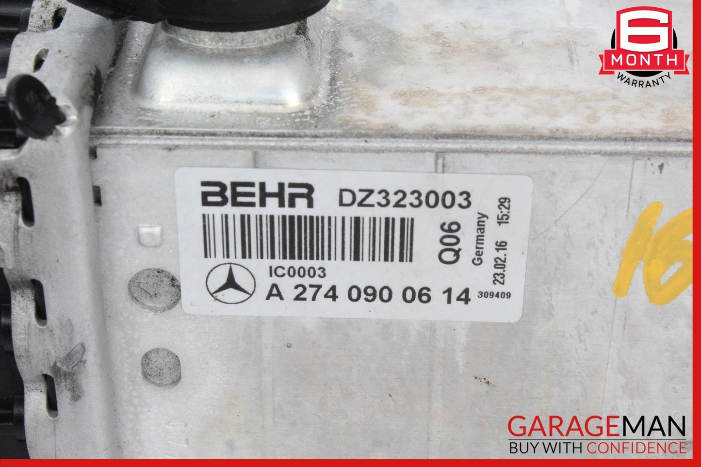 15-20 Mercedes W205 C300 GLC300 2.0L Engine Mounted Intercooler 2740900614 OEM