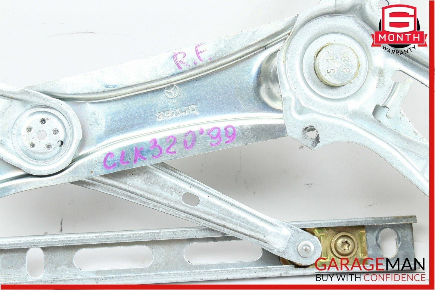 98-03 Mercedes W208 CLK320 Front Right Side Door Window Regulator w/o Motor OEM