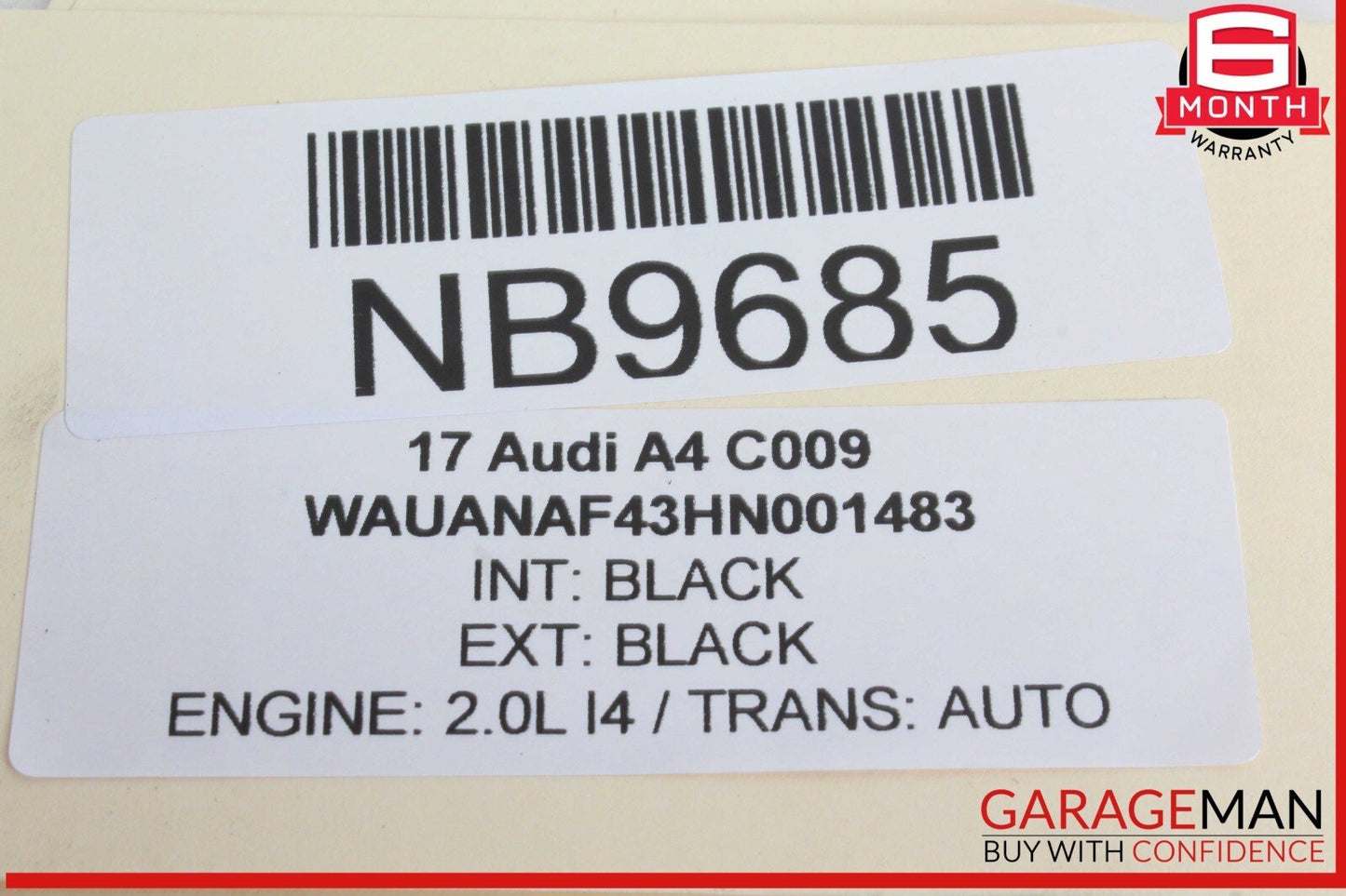 17-24 Audi A4 Quattro Rear Left Driver Side Window Regulator Motor OEM