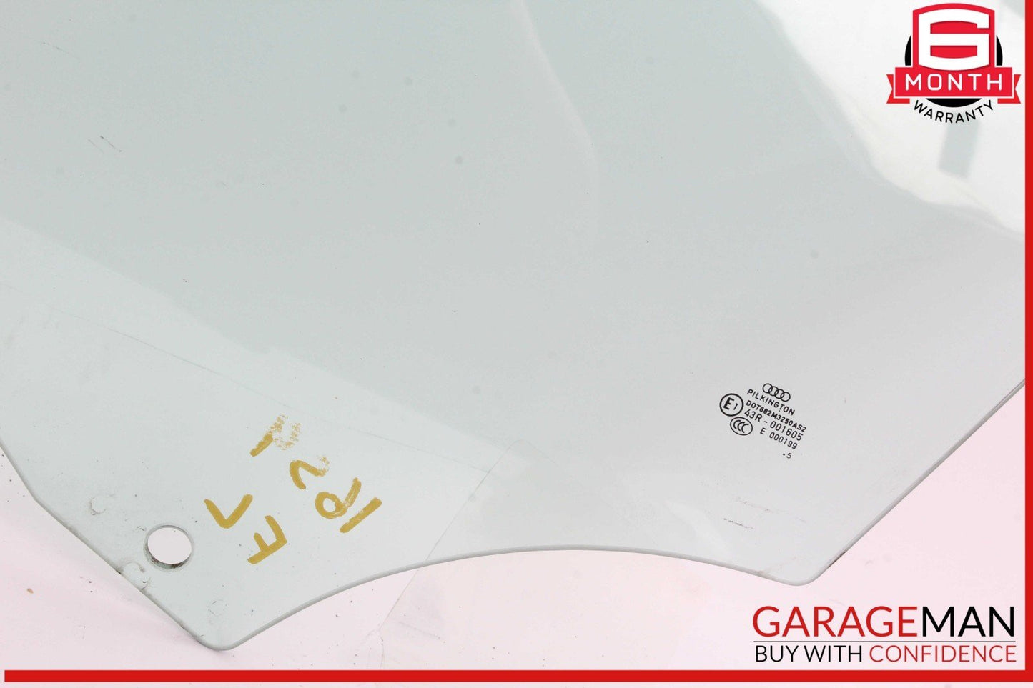 09-16 Audi S4 A4 Front Left Driver Side Door Window Glass 43R001605 OEM