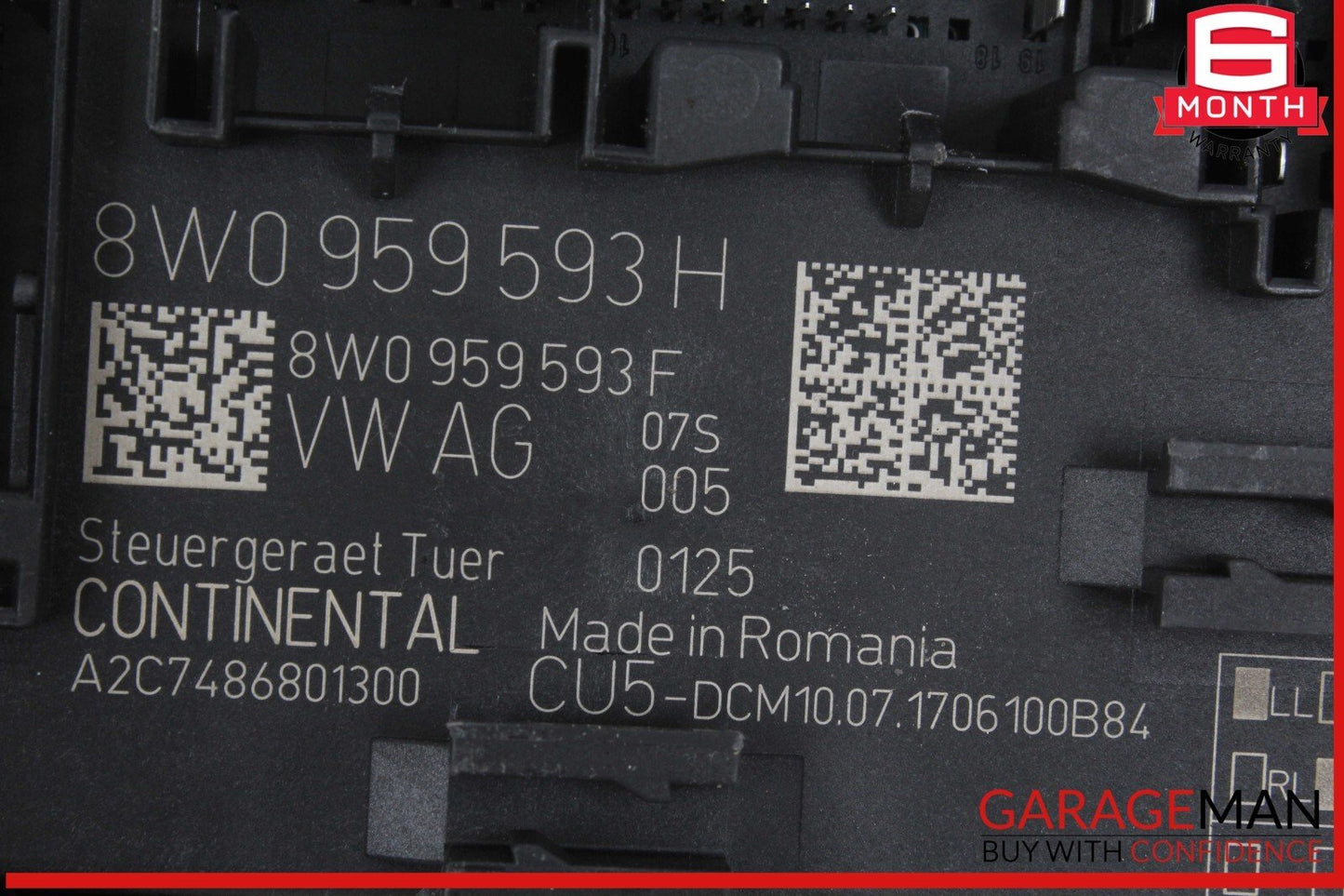 17-24 Audi A4 Quattro Front Left Driver Side Door Control Module 8W0959593H OEM