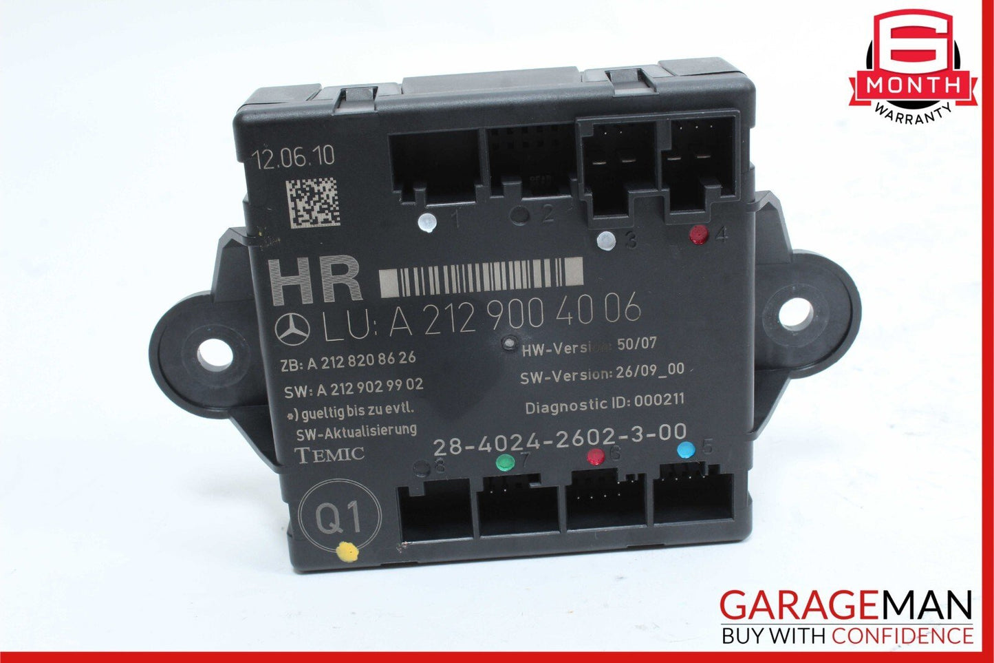 08-18 Mercedes W204 C250 C300 GLK350 Rear Right Side Door Control Module OEM