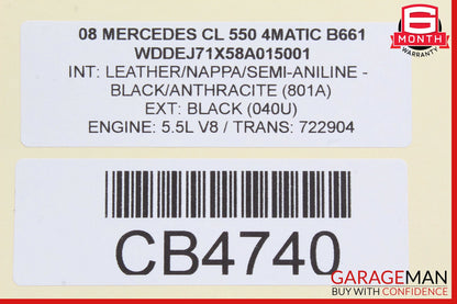 07-14 Mercedes W216 CL550 CL600 Front Right Seat Control Module 2168209426 OEM