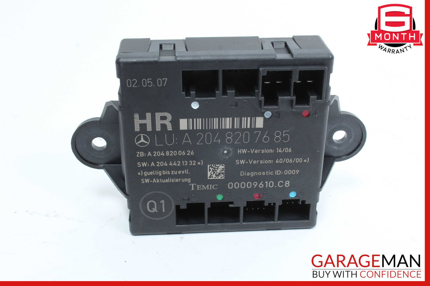 08-18 Mercedes W204 C300 GLK350 C250 Rear Right Side Door Control Module OEM