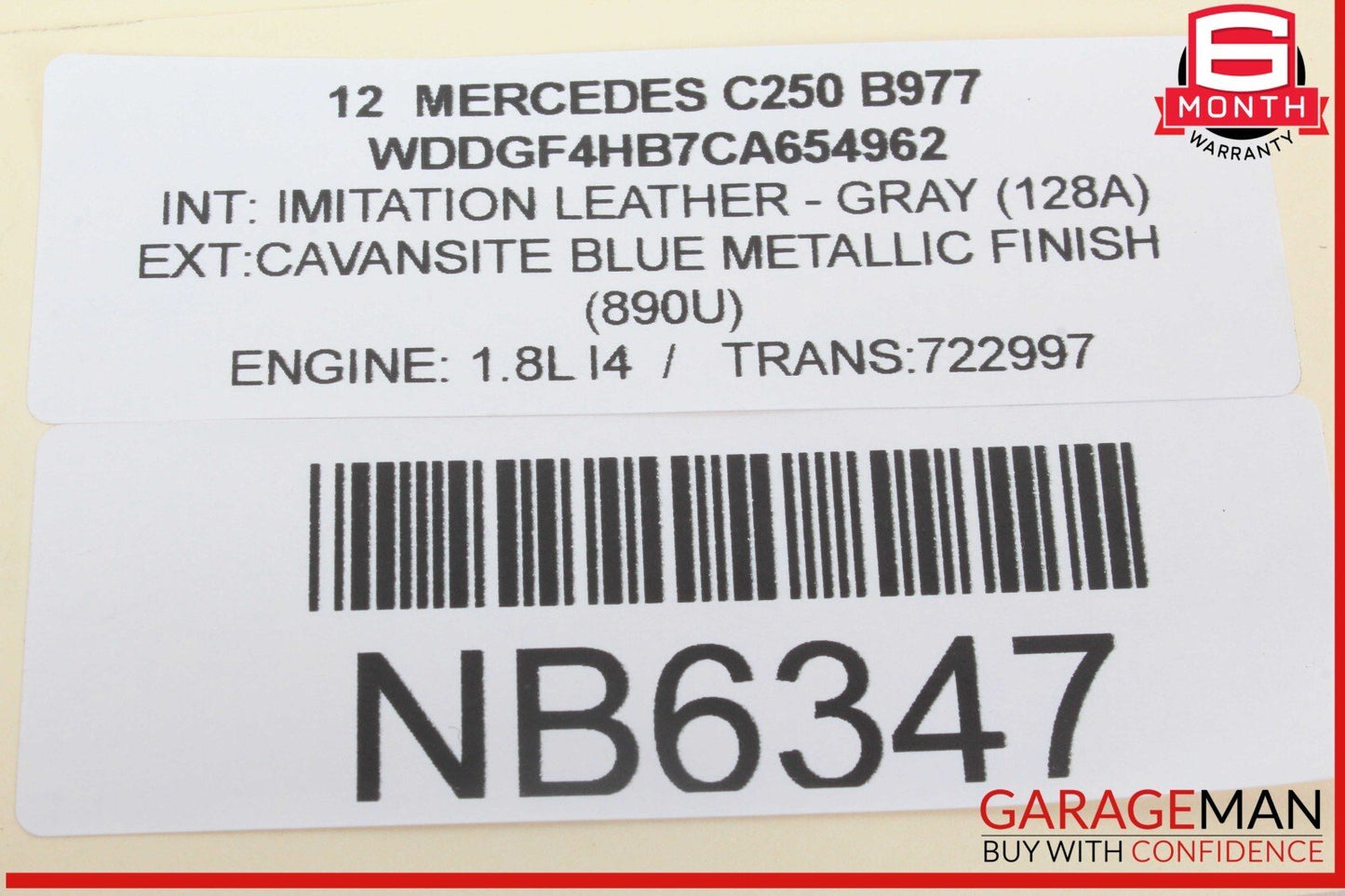 08-14 Mercedes W204 C250 C350 Rear Left Side Door Window Regulator Motor OEM