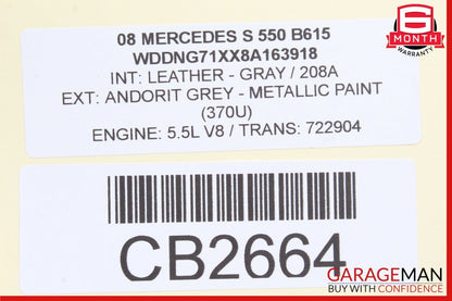 07-10 Mercedes W221 S550 CL550 Keyless Go Control Module 2218707392 OEM