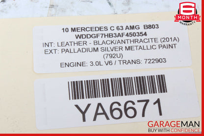 08-14 Mercedes W204 C250 C350 C63 AMG Rear Overhead Dome Light Lamp Reading Map