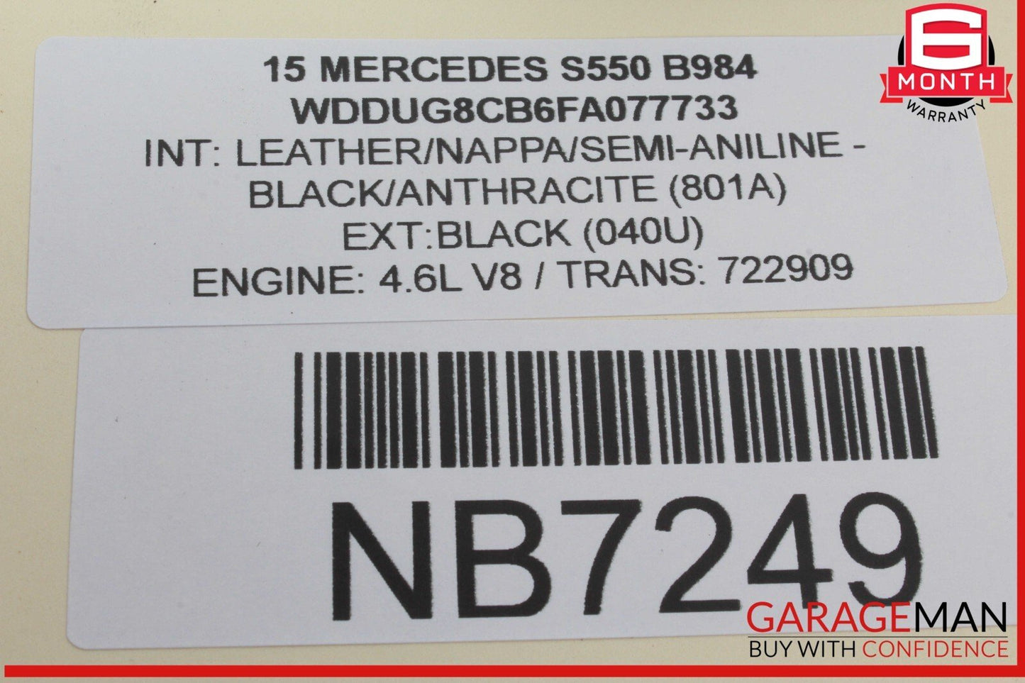 14-17 Mercedes W222 S550 Front Right Passenger Side Window Regulator Motor OEM
