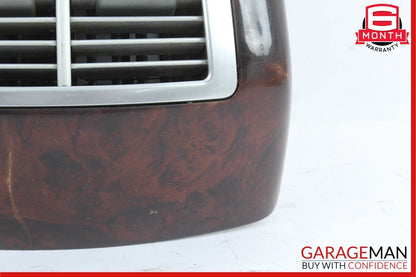 07-13 Mercedes W221 S550 Rear Center Console AC A/C Air Vent Trim Bezel Wood OEM