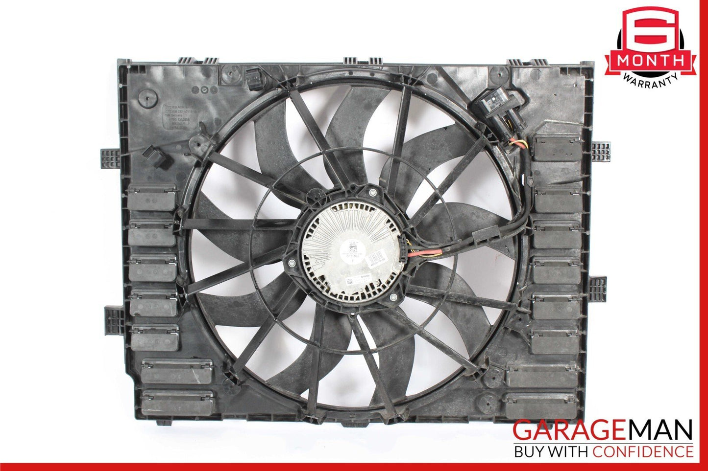 11-18 Porsche Cayenne 958 Engine Cooling Fan Motor Shroud Assembly OEM