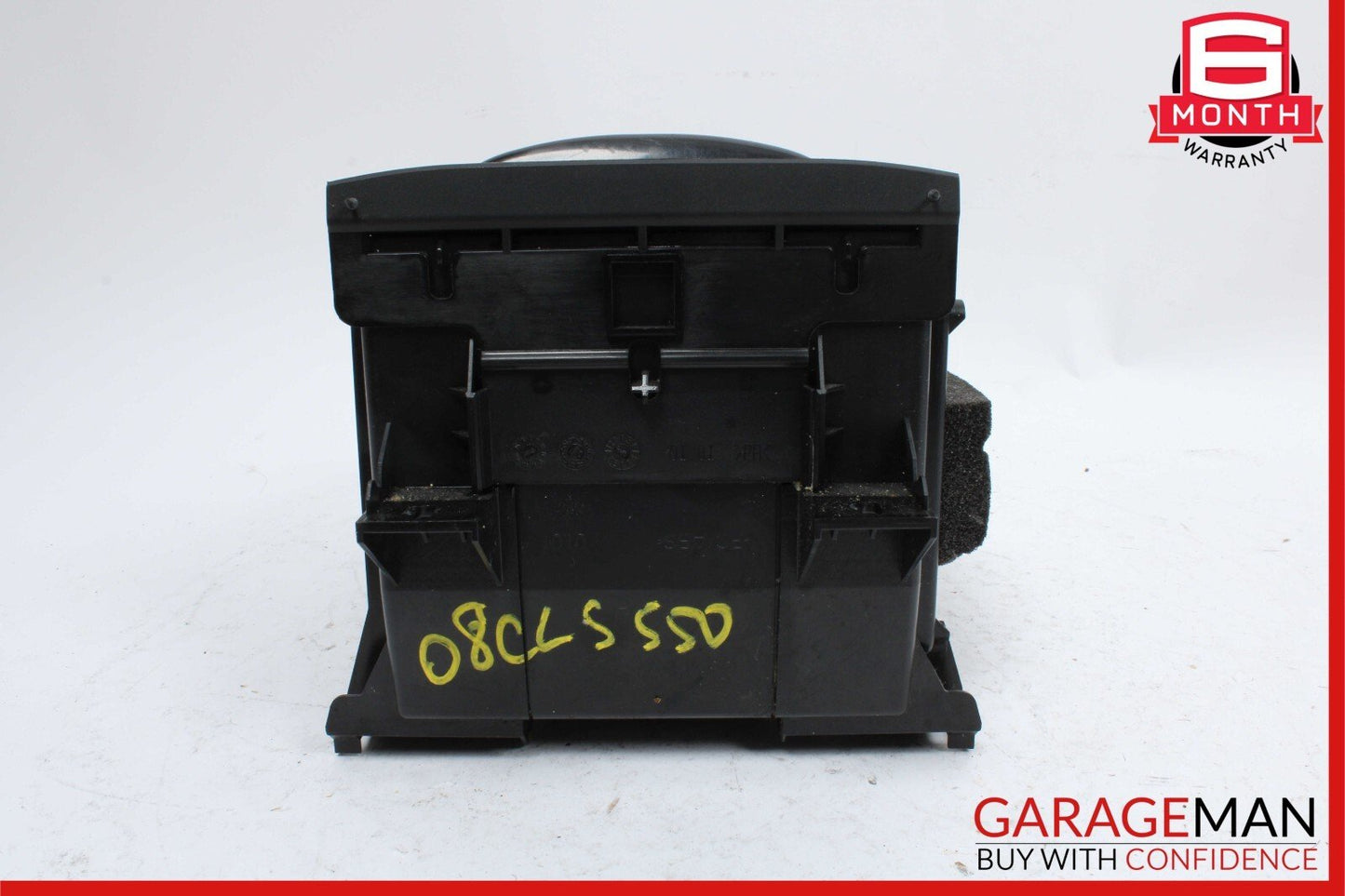 06-11 Mercedes W219 CLS550 Rear Center Console Armrest Cupholder Storage Wood
