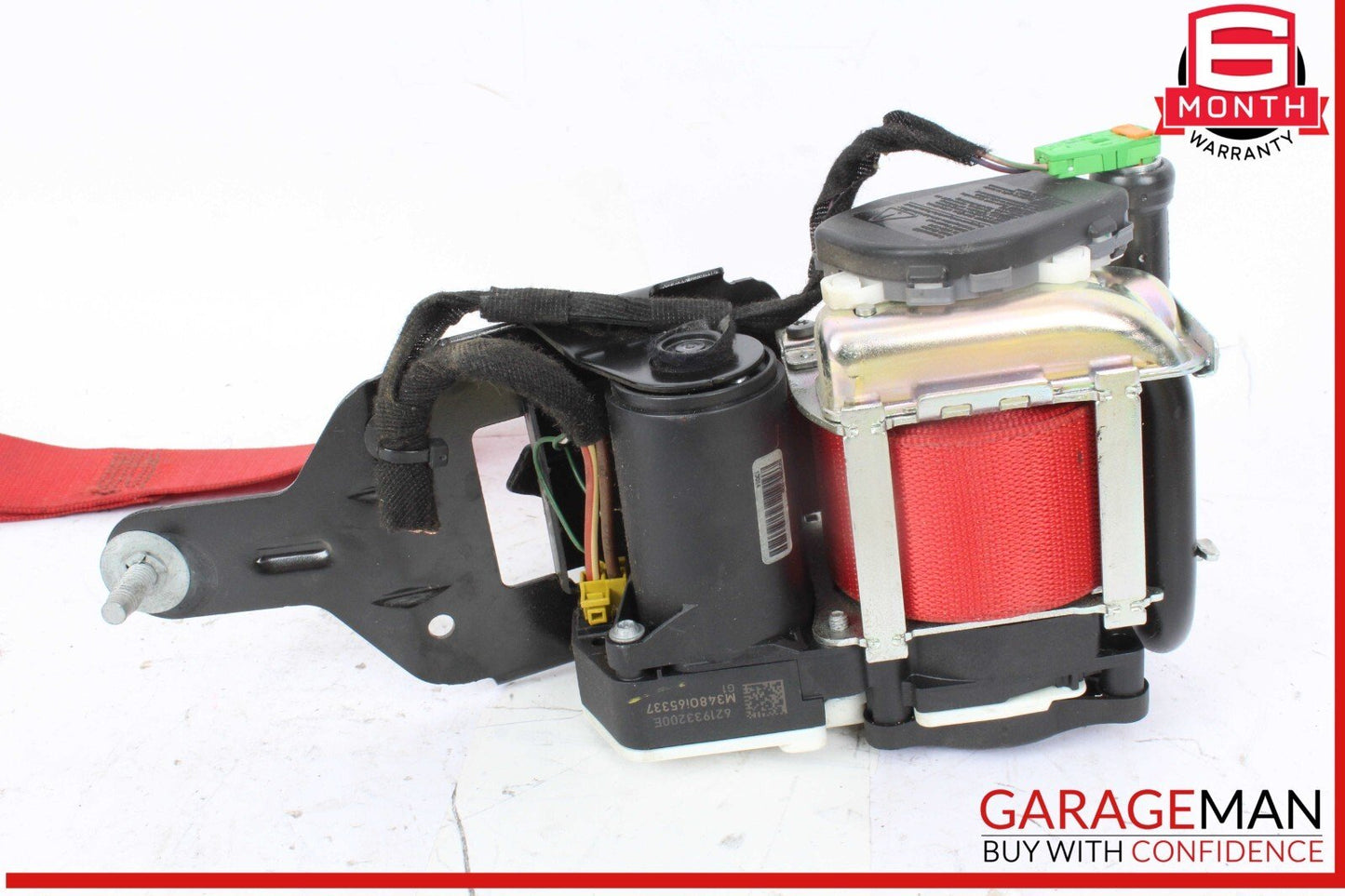 12-14 Mercedes W204 C350 C250 Front Right Side Seat Belt Retractor Red OEM
