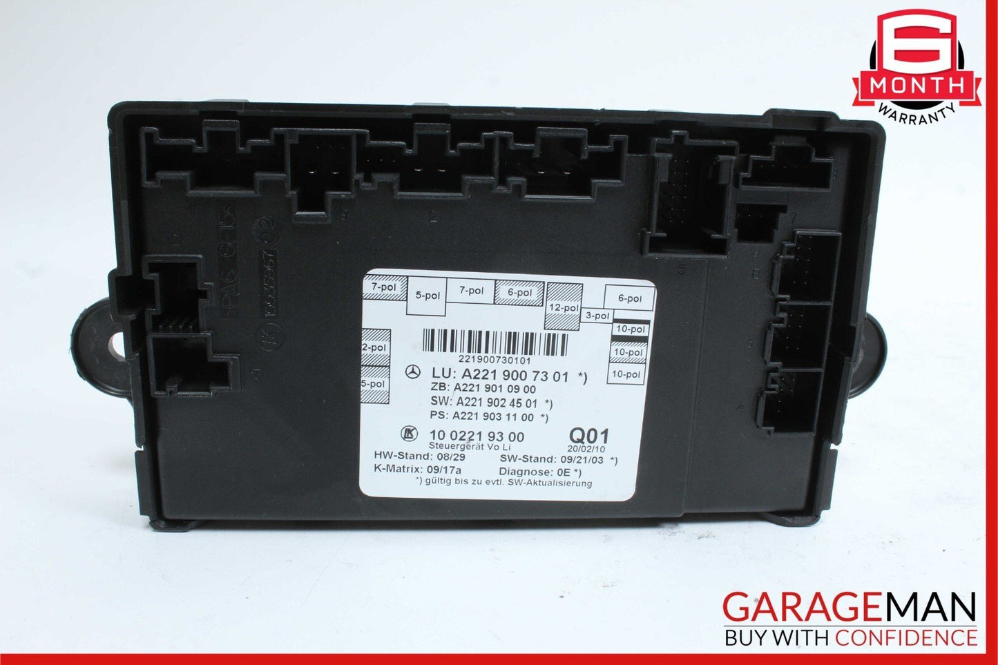 07-13 Mercedes W221 S550 S65 AMG Front Left Door Control Module 2219010900 OEM